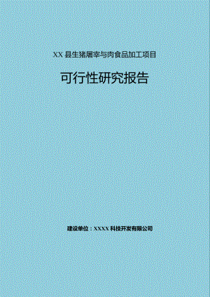 生猪屠宰与肉食品加工项目可行性研究报告.doc