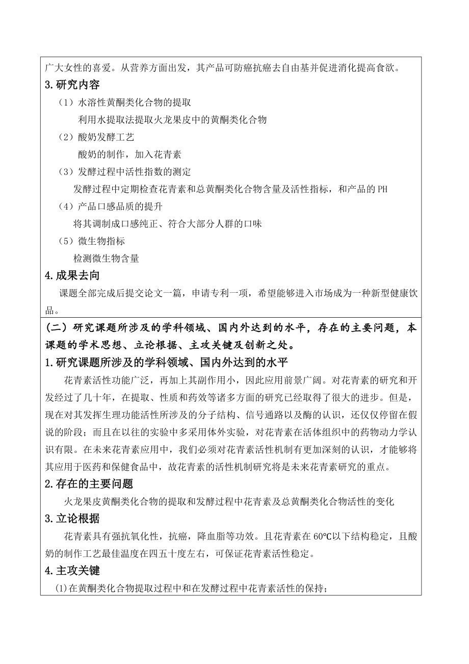 创新项目火龙果皮的重新利用申报书.doc_第2页