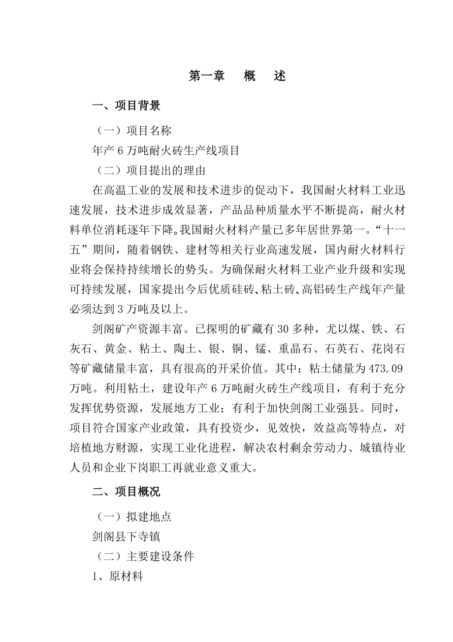 产6万吨耐火砖生产线项目建议书.doc_第2页