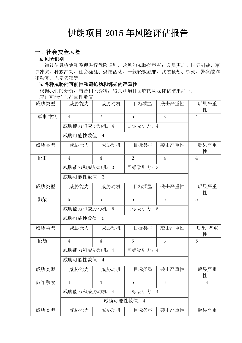 伊朗项目风险评估报告.doc_第1页