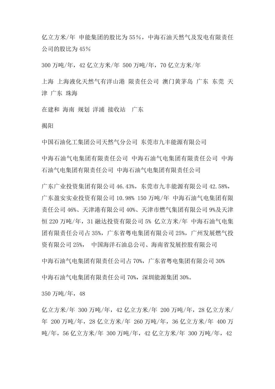 中国LNG接收站统计资料.docx_第3页