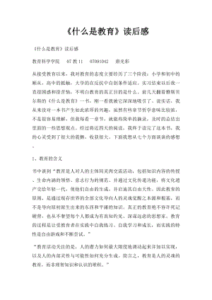 《什么是教育》读后感.docx