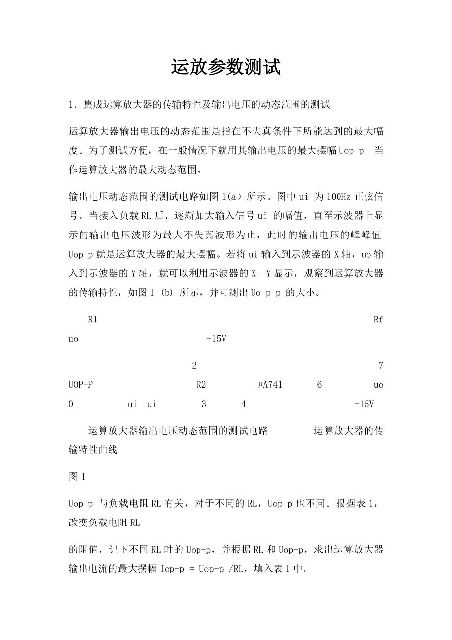 运放参数测试.docx_第1页