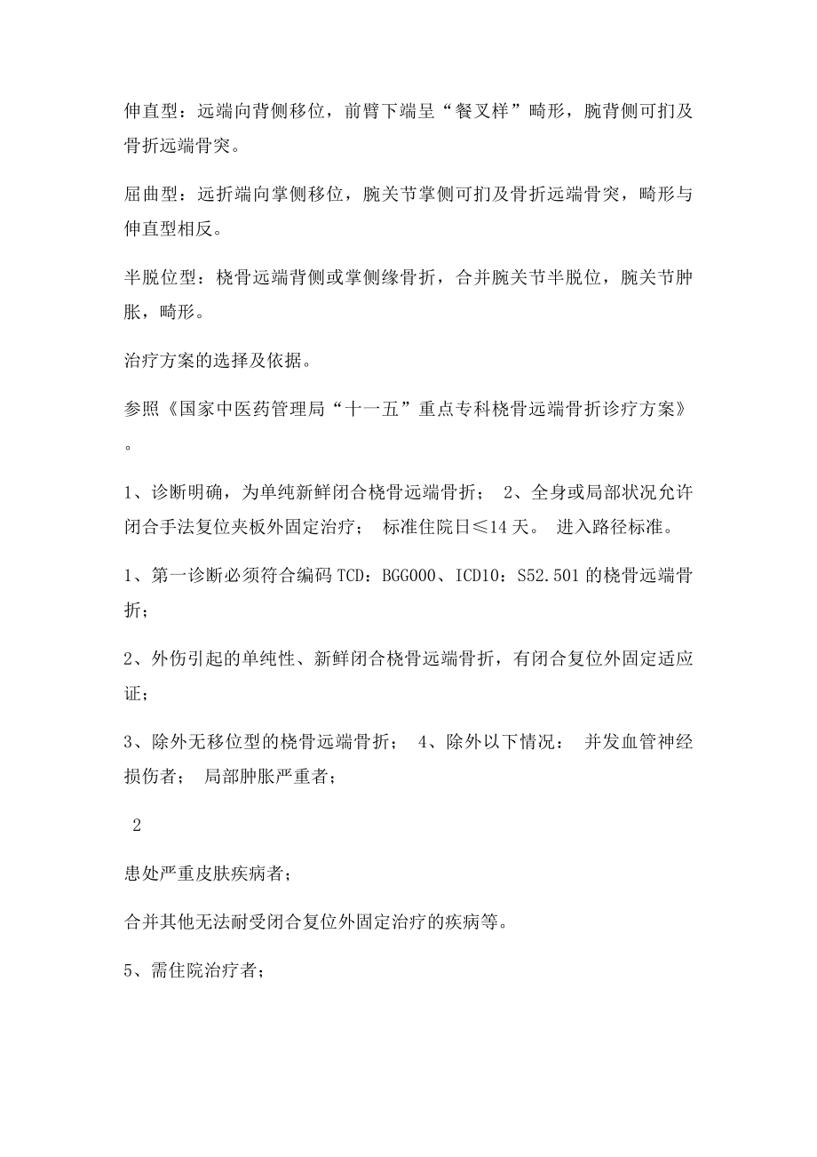 6桡骨远端骨折中医临床路径.docx_第2页