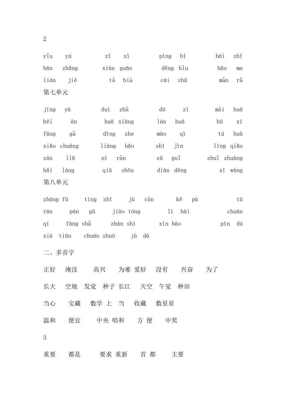 S二年级语文上册复习分类.docx_第3页