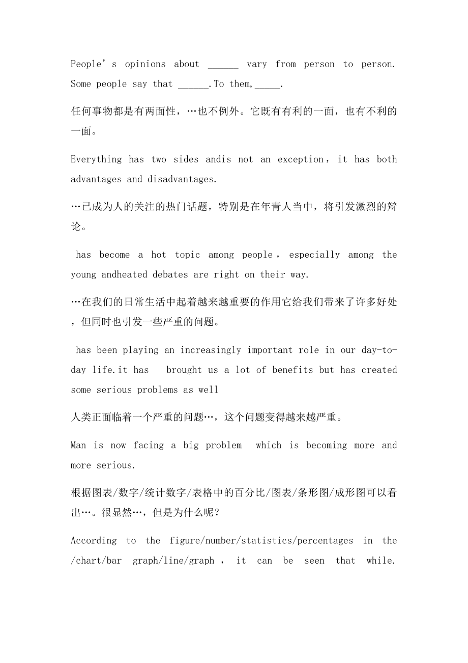 中考英语作文万能句子(1).docx_第2页