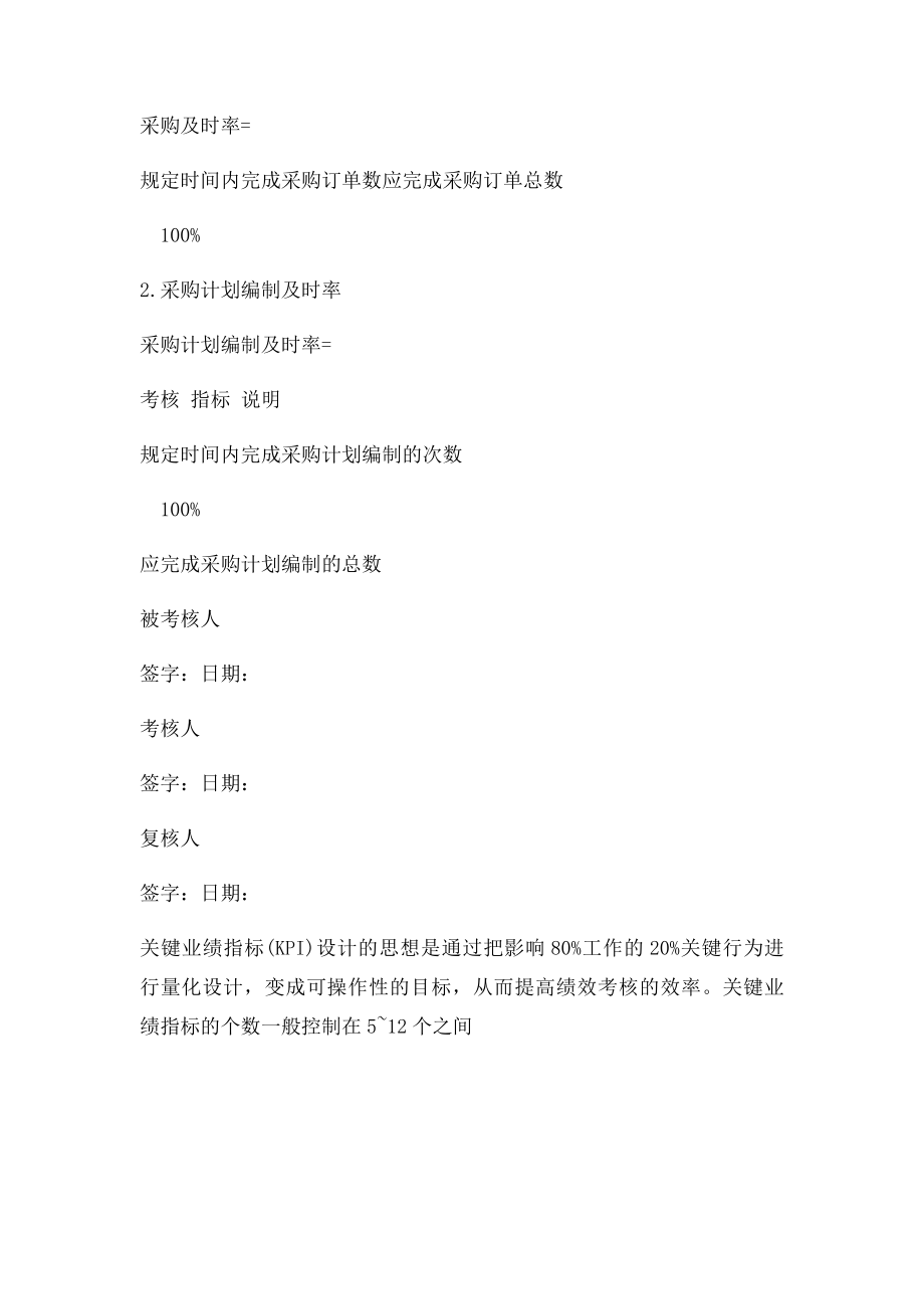 1采购部经理绩效考核指量表.docx_第2页