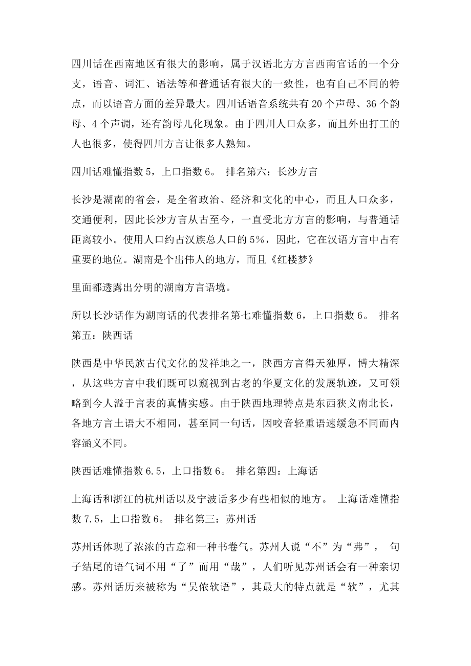 中国十大最难懂的方言.docx_第2页