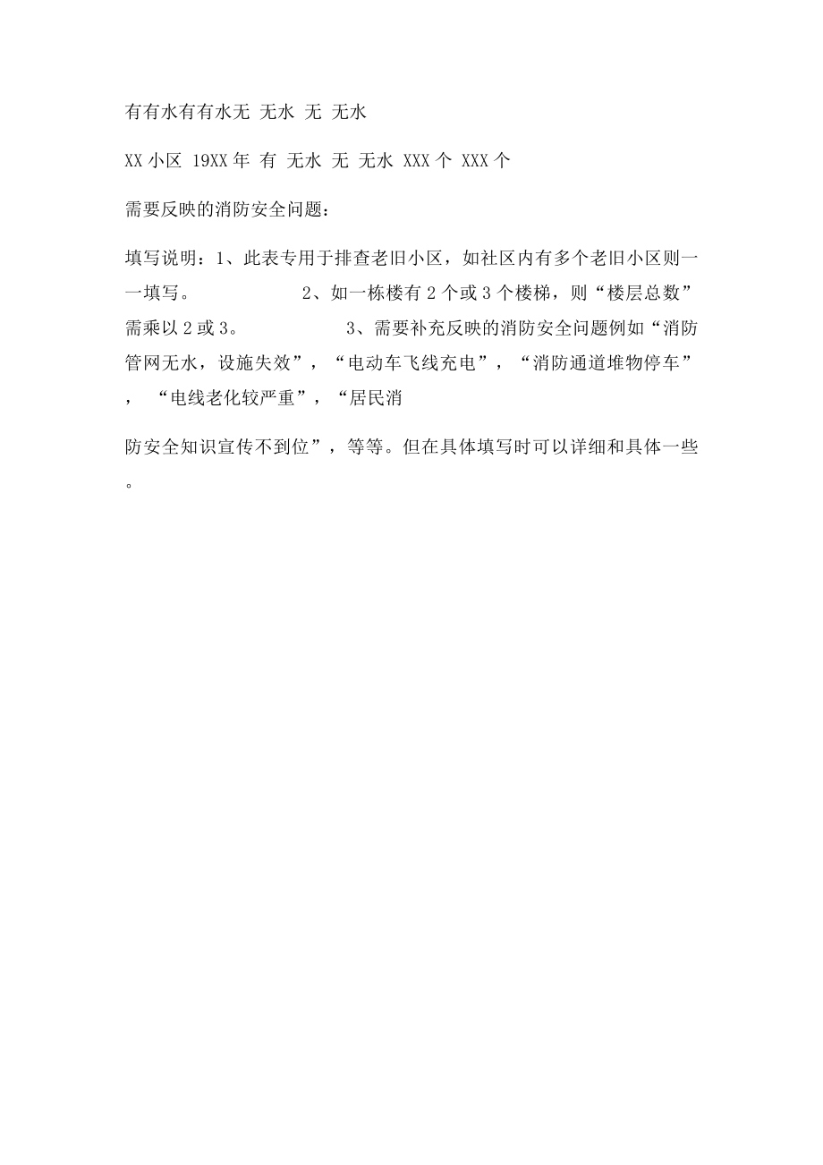 老旧小区消防问题排查表.docx_第2页