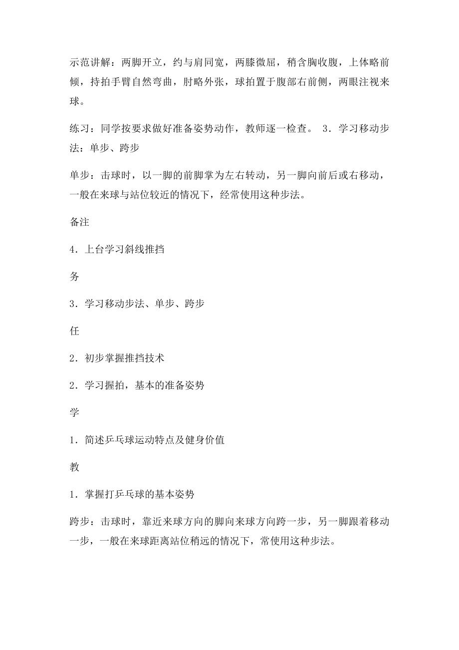 乒乓球第一学期教案.docx_第2页