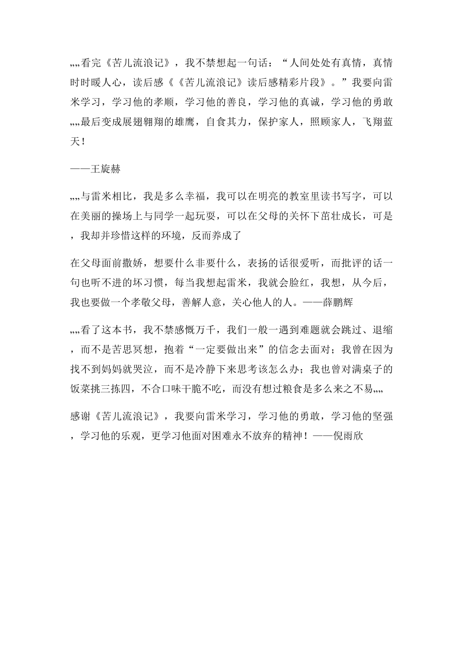 《苦儿流浪记》读后感精彩片段.docx_第2页