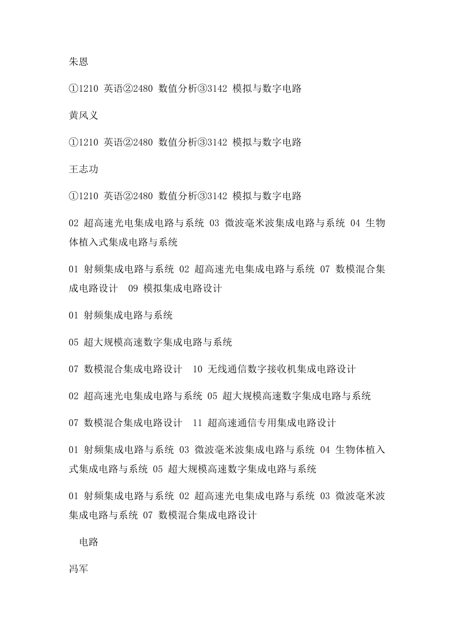 东南大学信息学院著名导师研究方向.docx_第2页