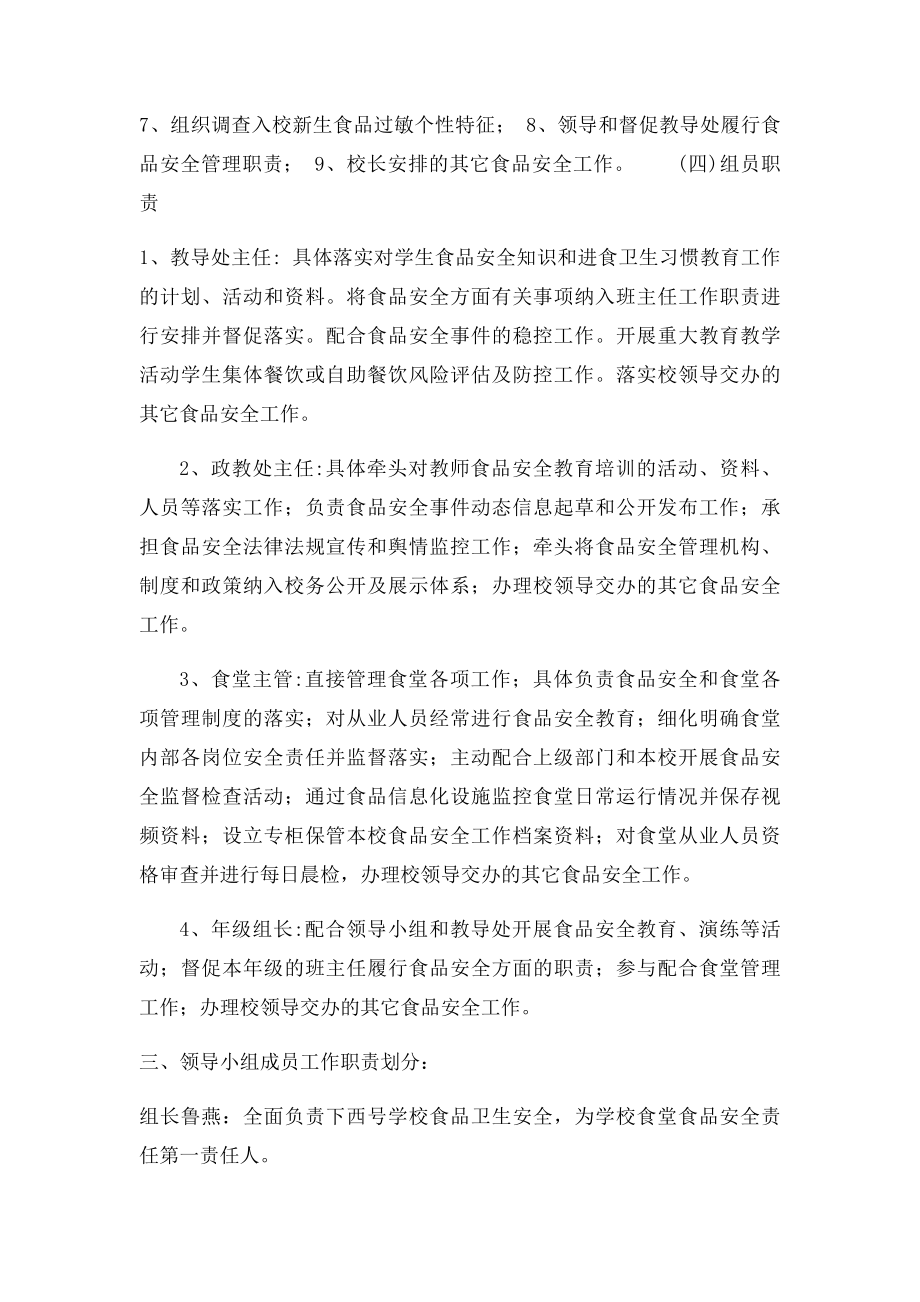 下西号学校食品安全领导小组成员责任及职责.docx_第3页