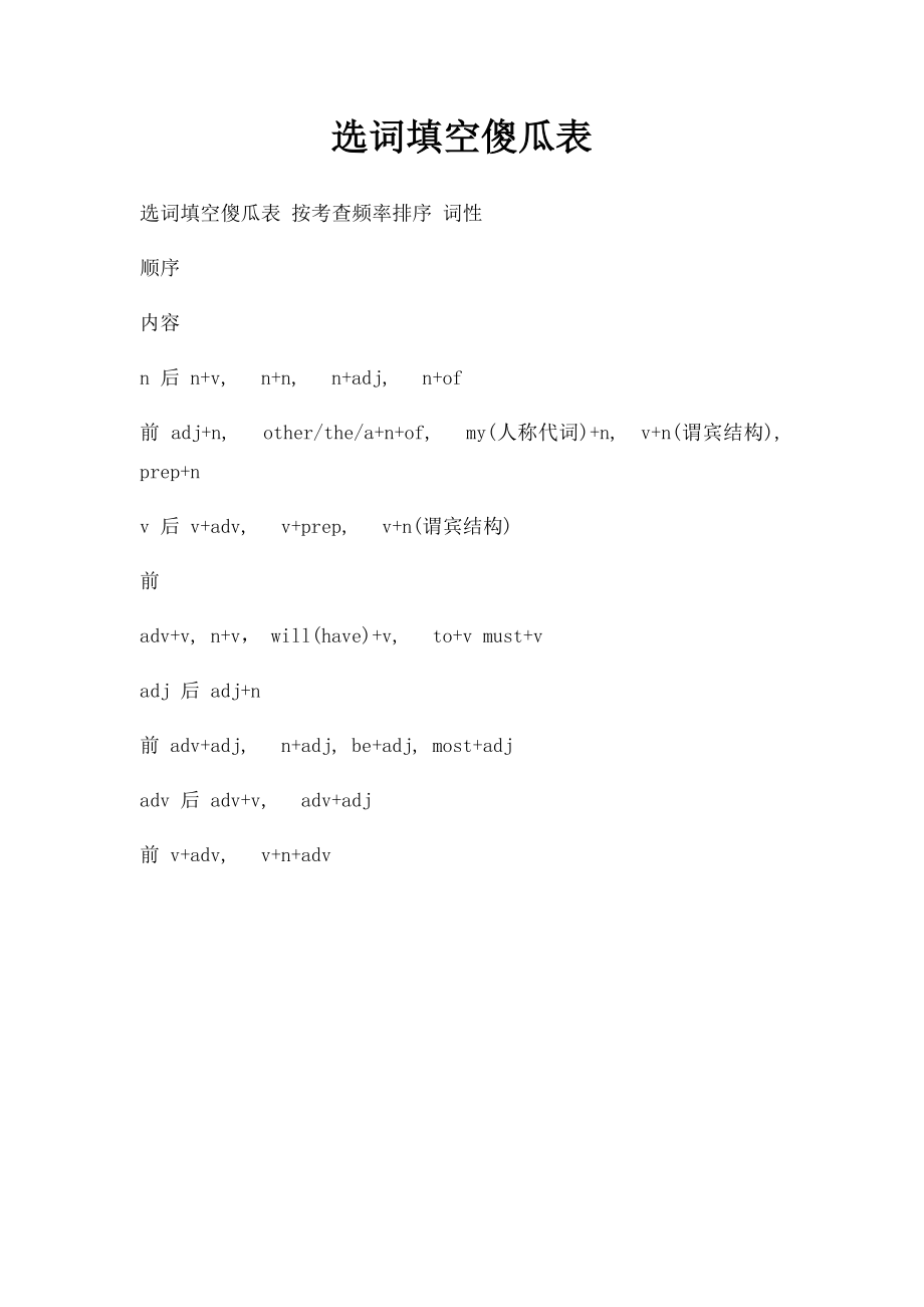 选词填空傻瓜表.docx_第1页