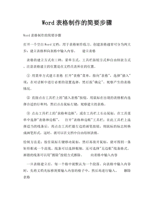 Word表格制作的简要步骤.docx