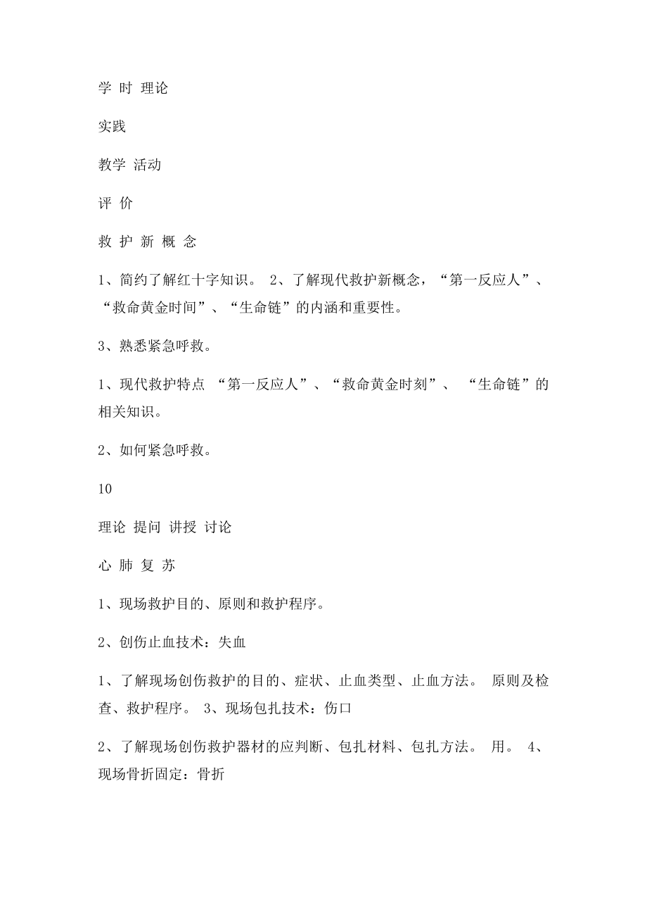 红十字会应急救护培训进校园教学大纲.docx_第3页