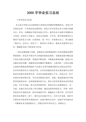 3000字毕业实习总结 .docx