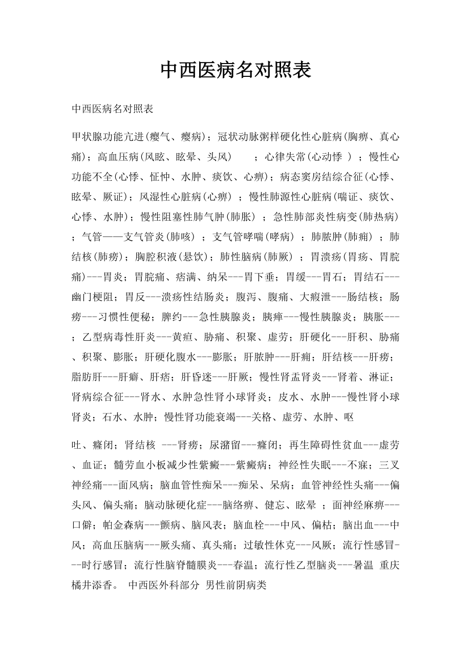 中西医病名对照表(3).docx_第1页