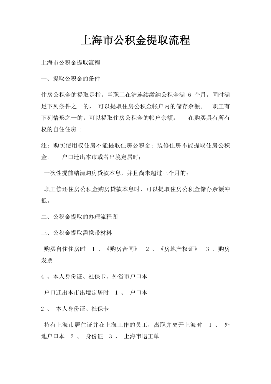 上海市公积金提取流程.docx_第1页