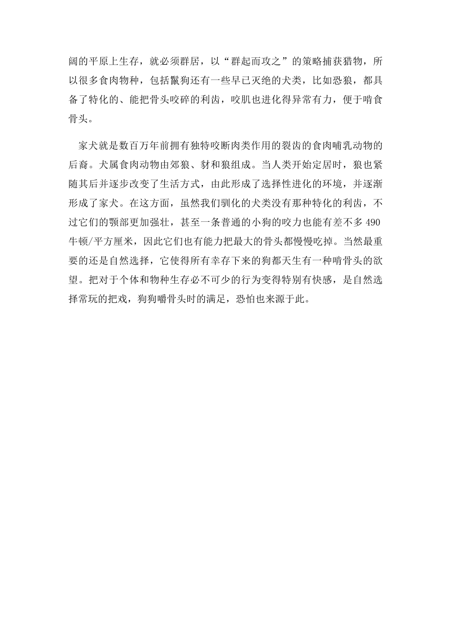 为什么狗喜欢啃骨头.docx_第2页