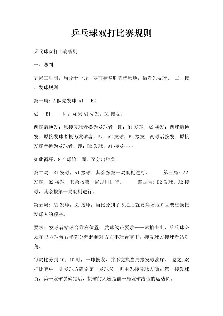 乒乓球双打比赛规则.docx_第1页