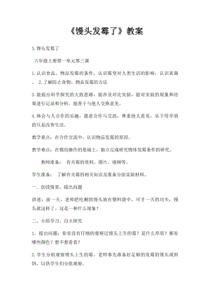 《馒头发霉了》教案.docx