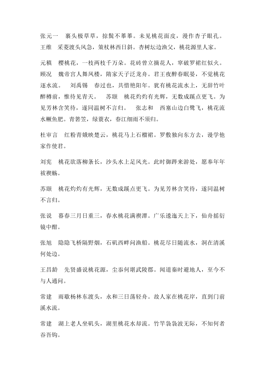 与桃花相关的诗句.docx_第2页