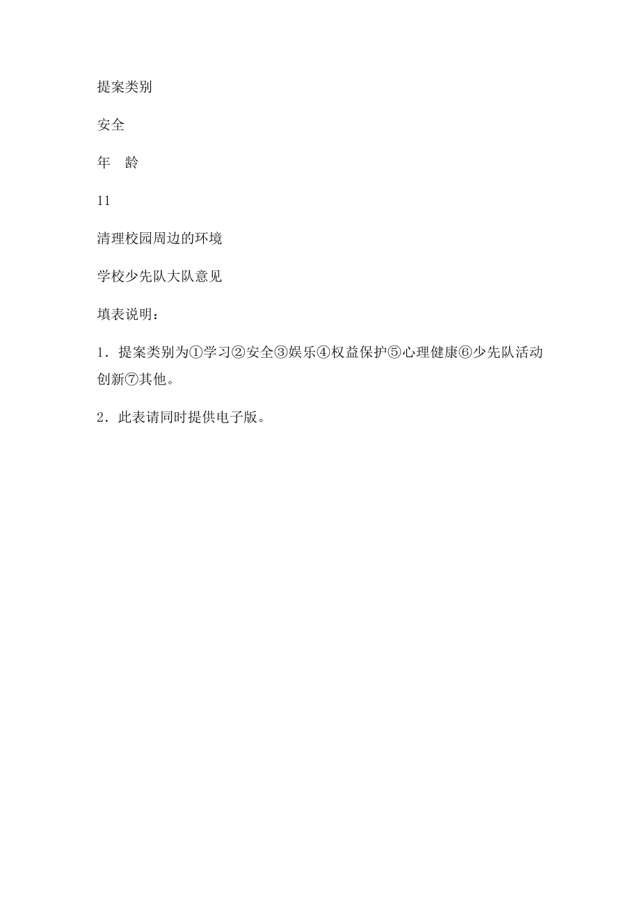 中国少年先锋队四川省第六次代表大会红领巾小提案表.docx_第2页