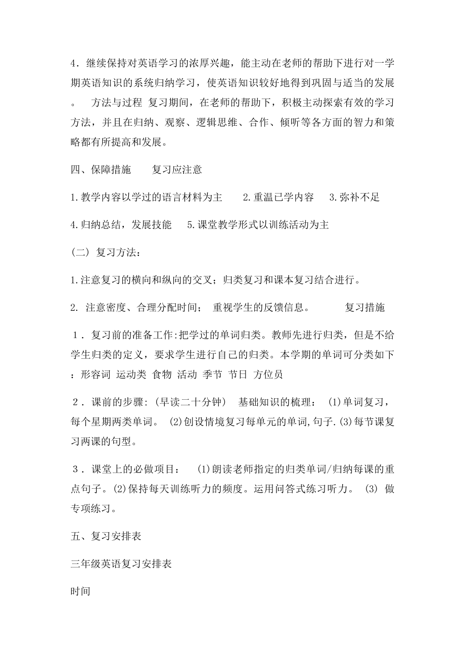 三年级下册英语复习计划及进度表.docx_第2页