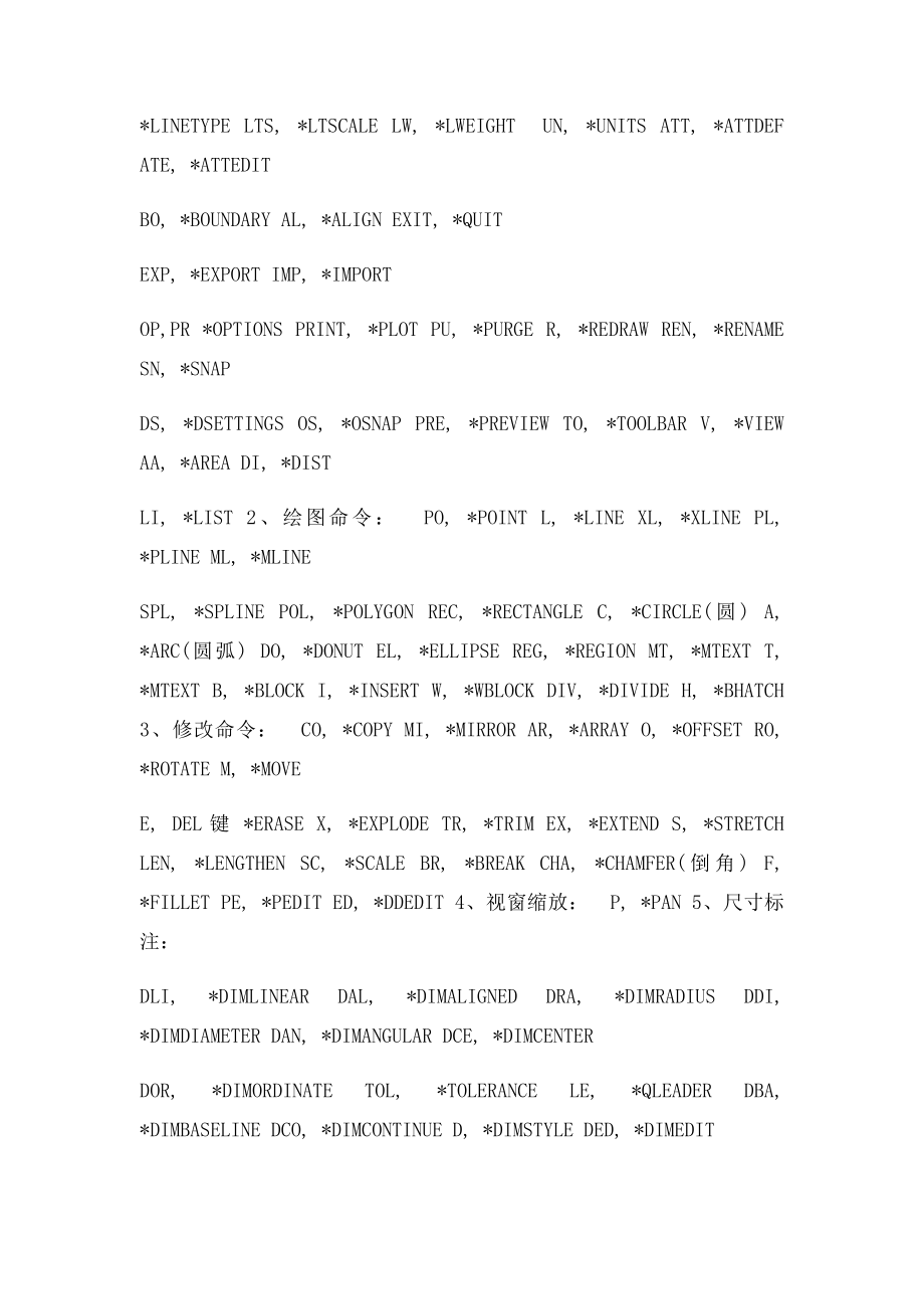 CAD绘图基本命令快捷键.docx_第2页