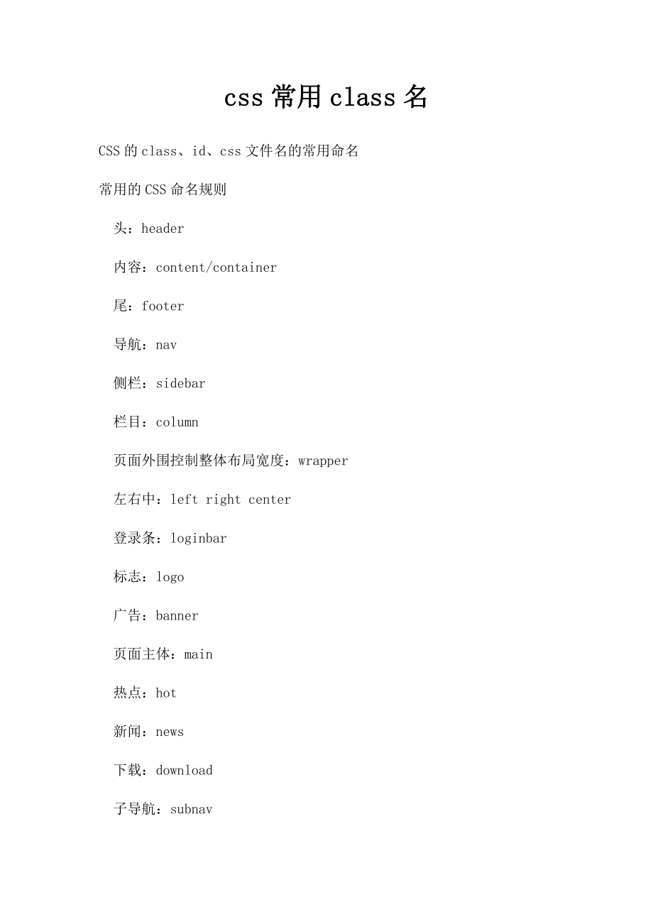 css常用class名.docx_第1页