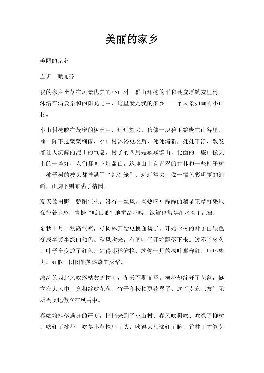 美丽的家乡(1).docx_第1页