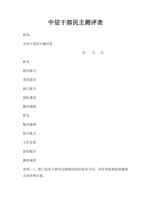 中层干部民主测评表.docx