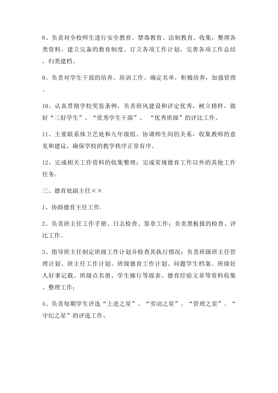 中学德育处管理人员岗位职责分工安排.docx_第3页