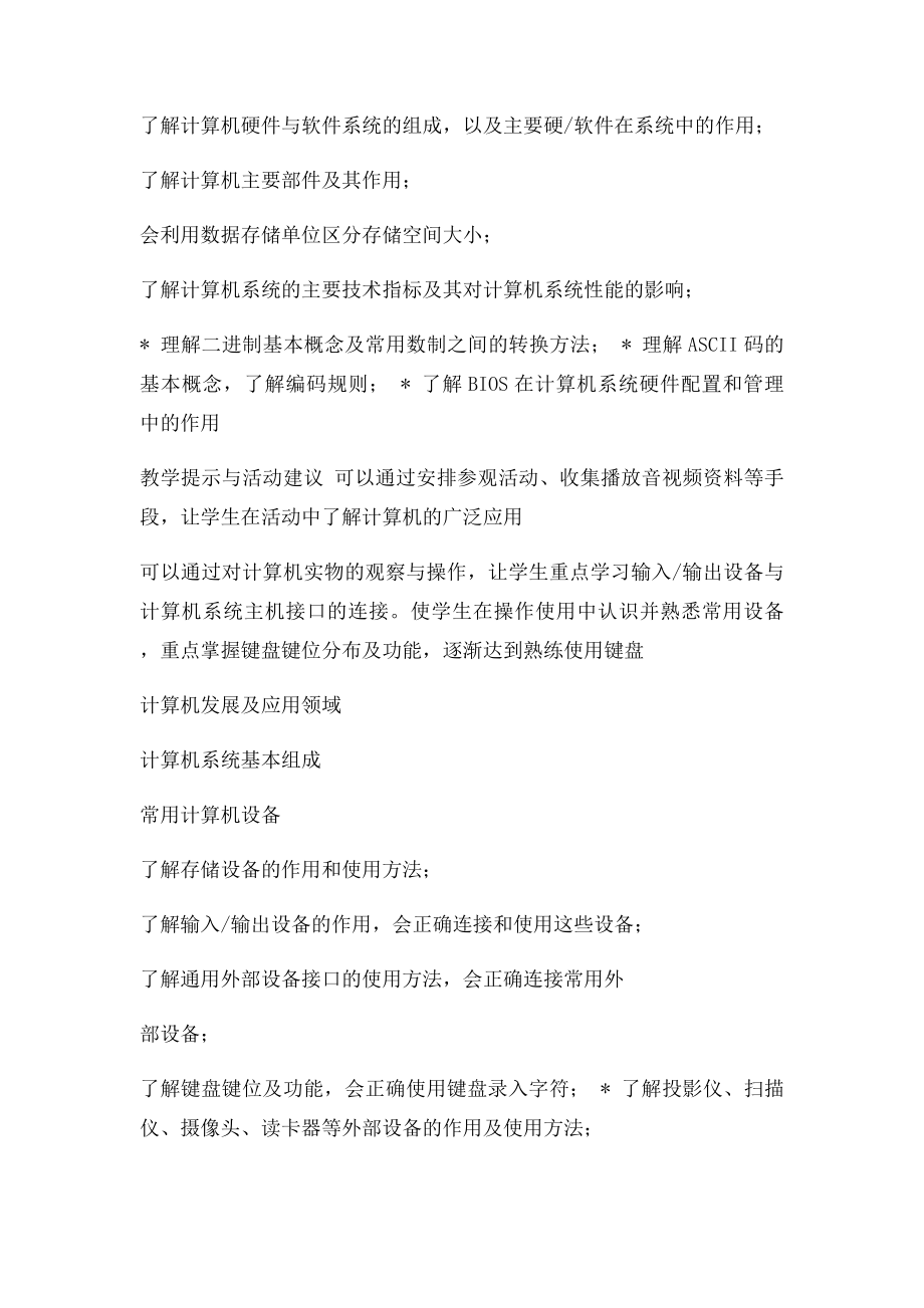 中职计算机应用基础教学大纲.docx_第3页