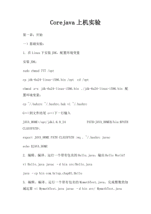 Corejava上机实验.docx