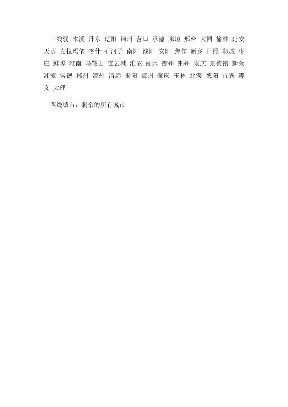 中国一二三线城市划分.docx_第2页