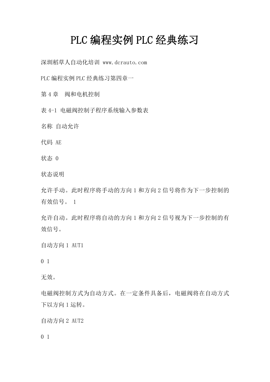 PLC编程实例PLC经典练习(1).docx_第1页