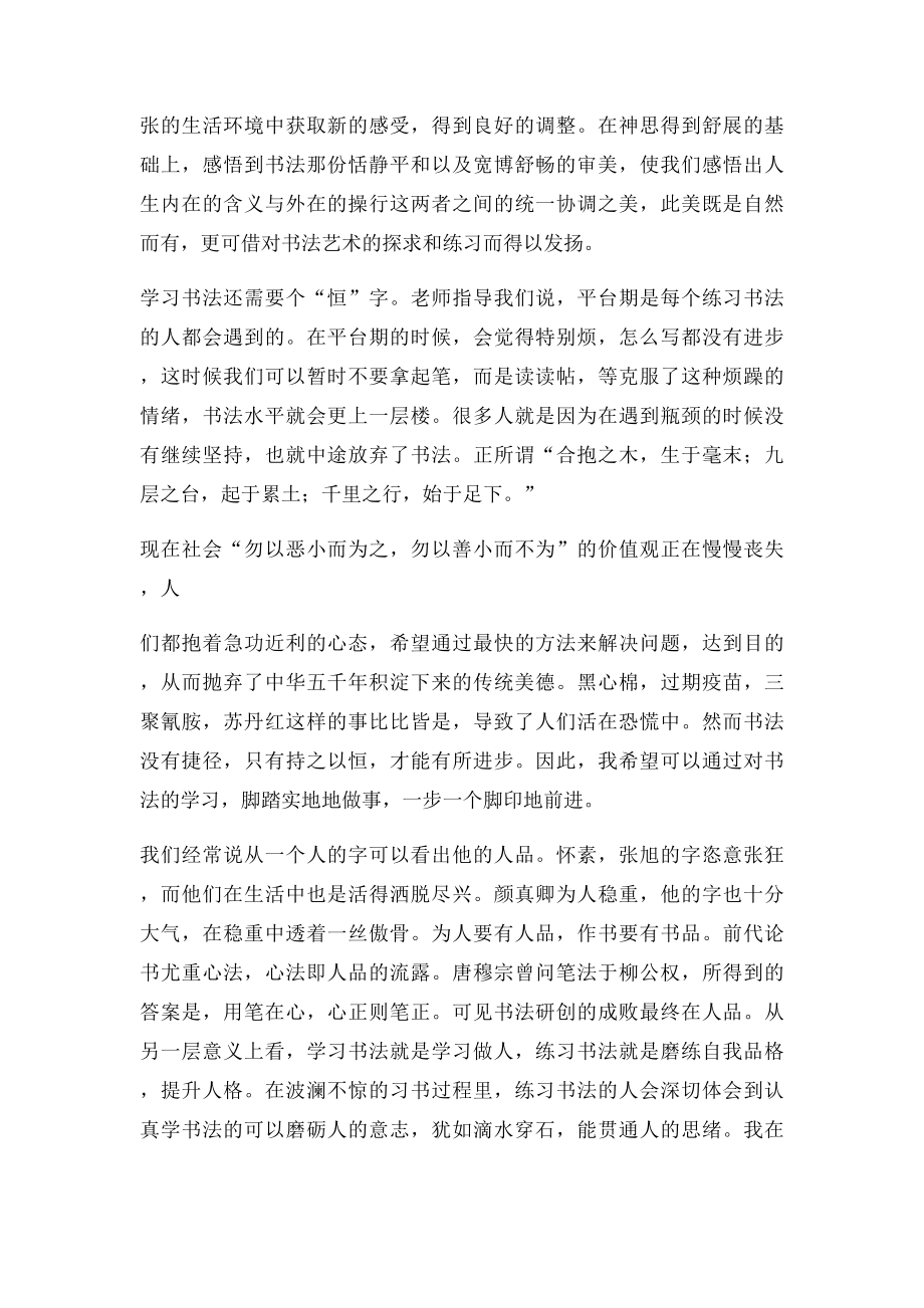 谈谈学习书法的体会.docx_第2页