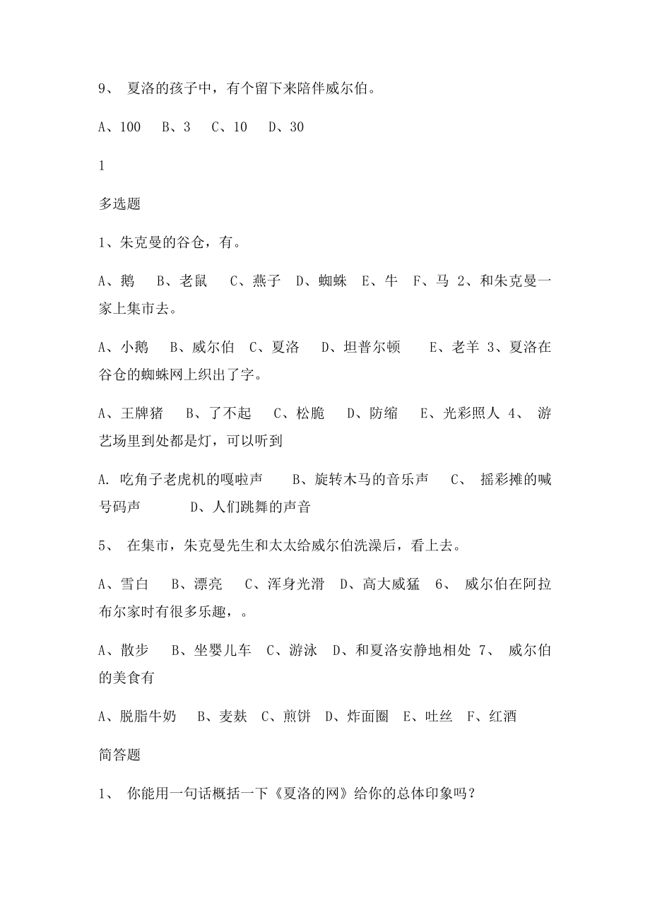 《夏洛的网》读书卡.docx_第2页