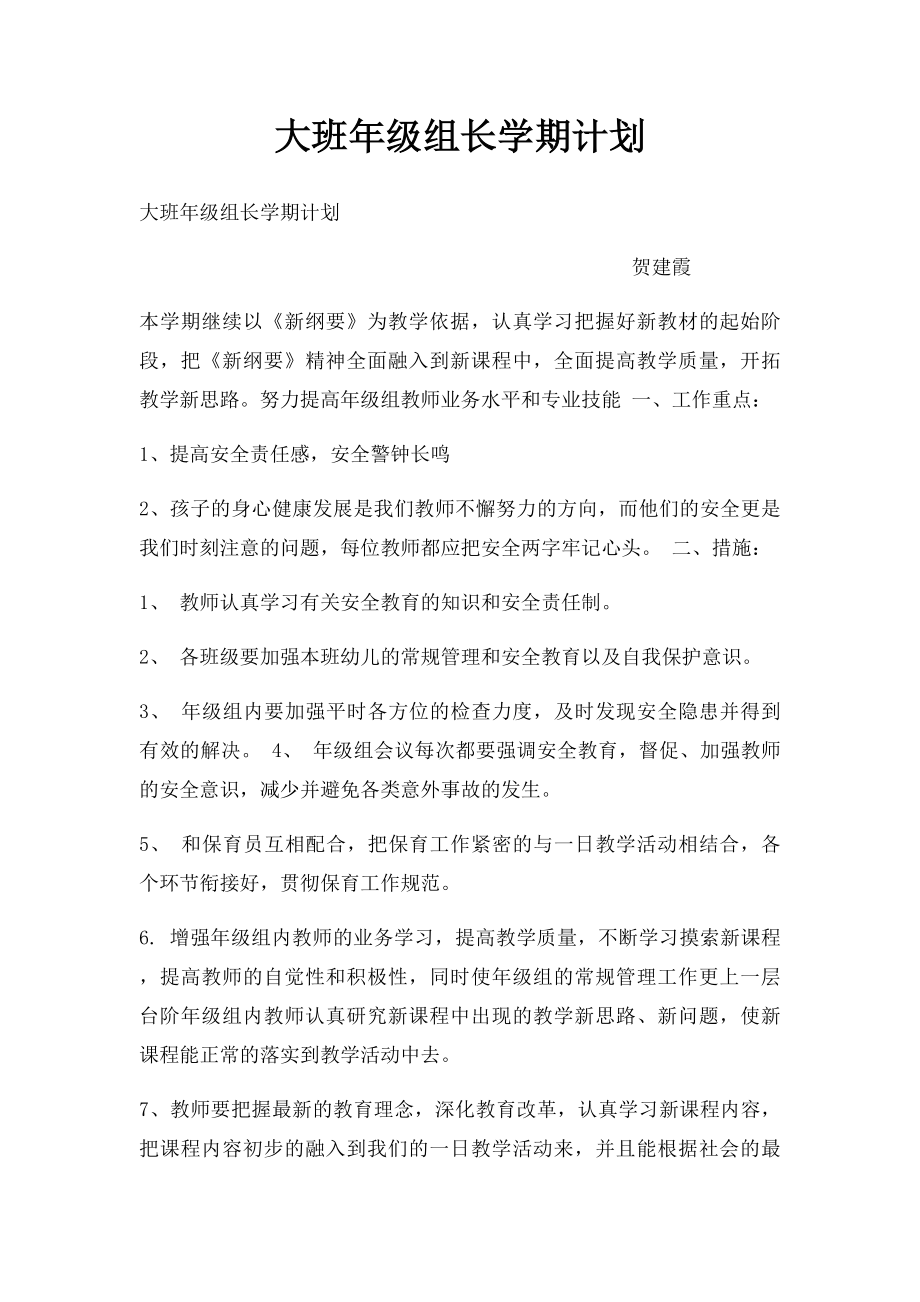 大班年级组长学期计划.docx_第1页