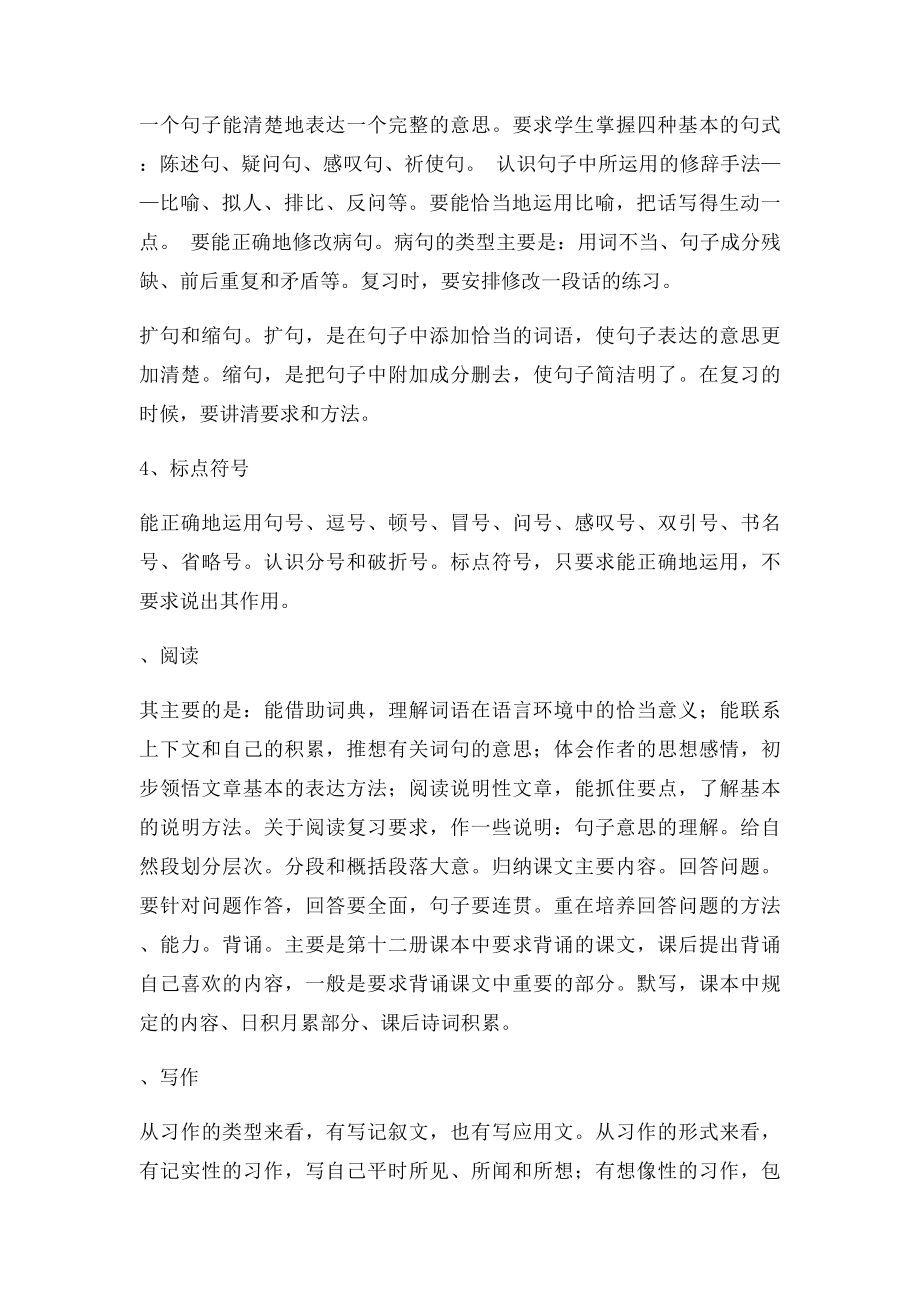 人教六年级下册语文复习计划.docx_第2页