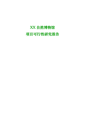 自然博物馆项目可行性研究报告.doc