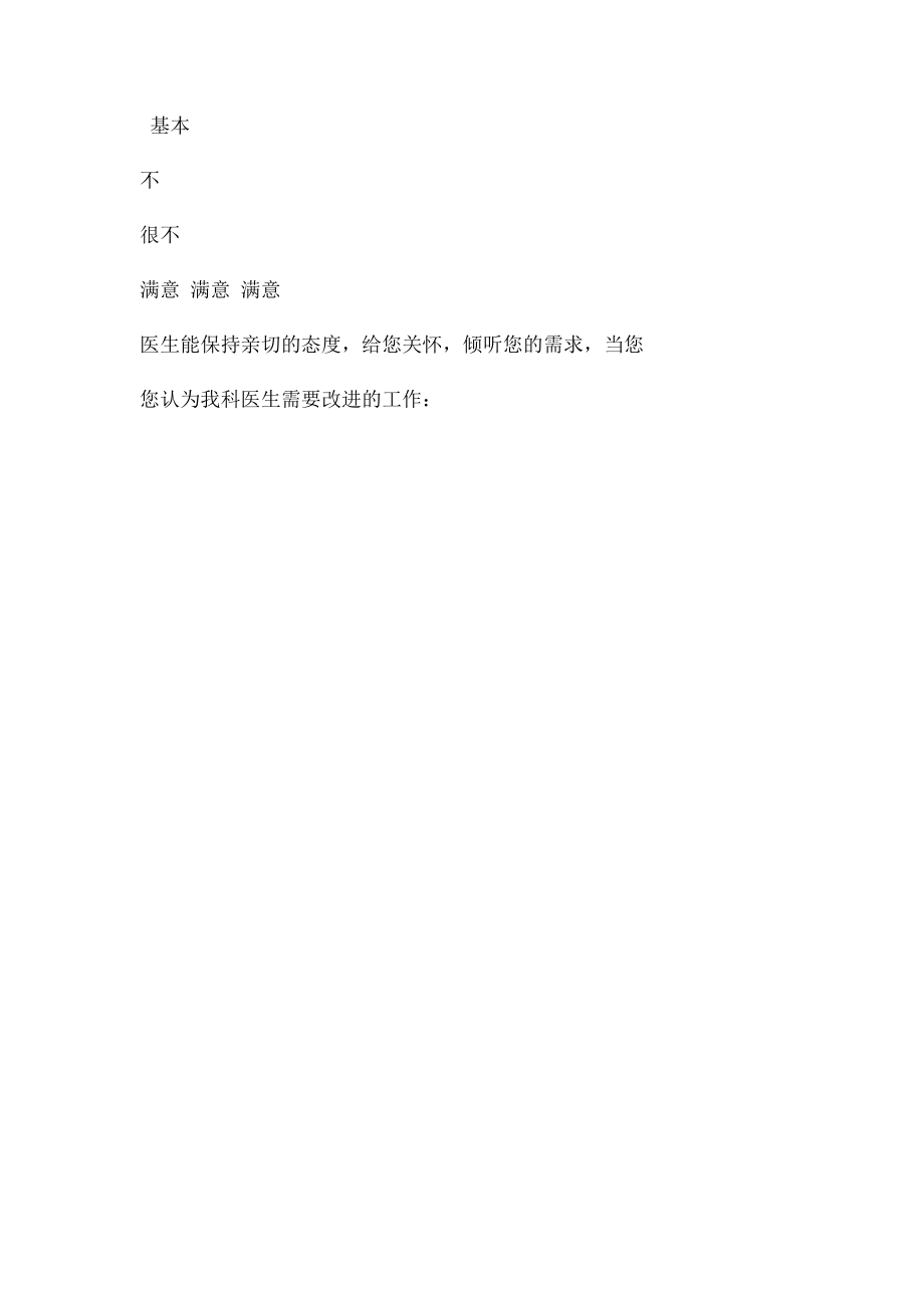 住院病人对医生工作满意度调查表.docx_第2页