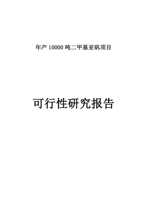 产10000吨二甲基亚矾项目可行性研究分析报告.doc