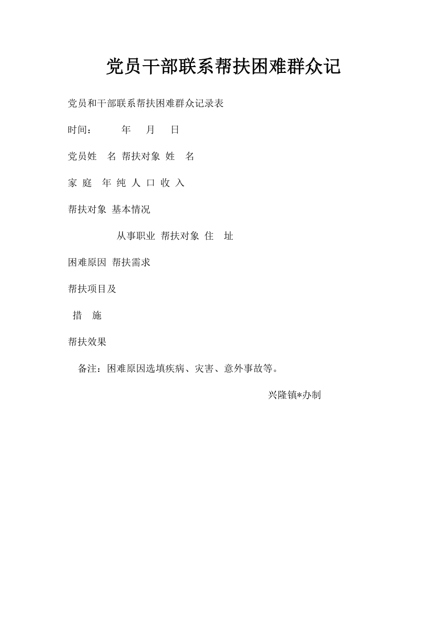 党员干部联系帮扶困难群众记.docx_第1页