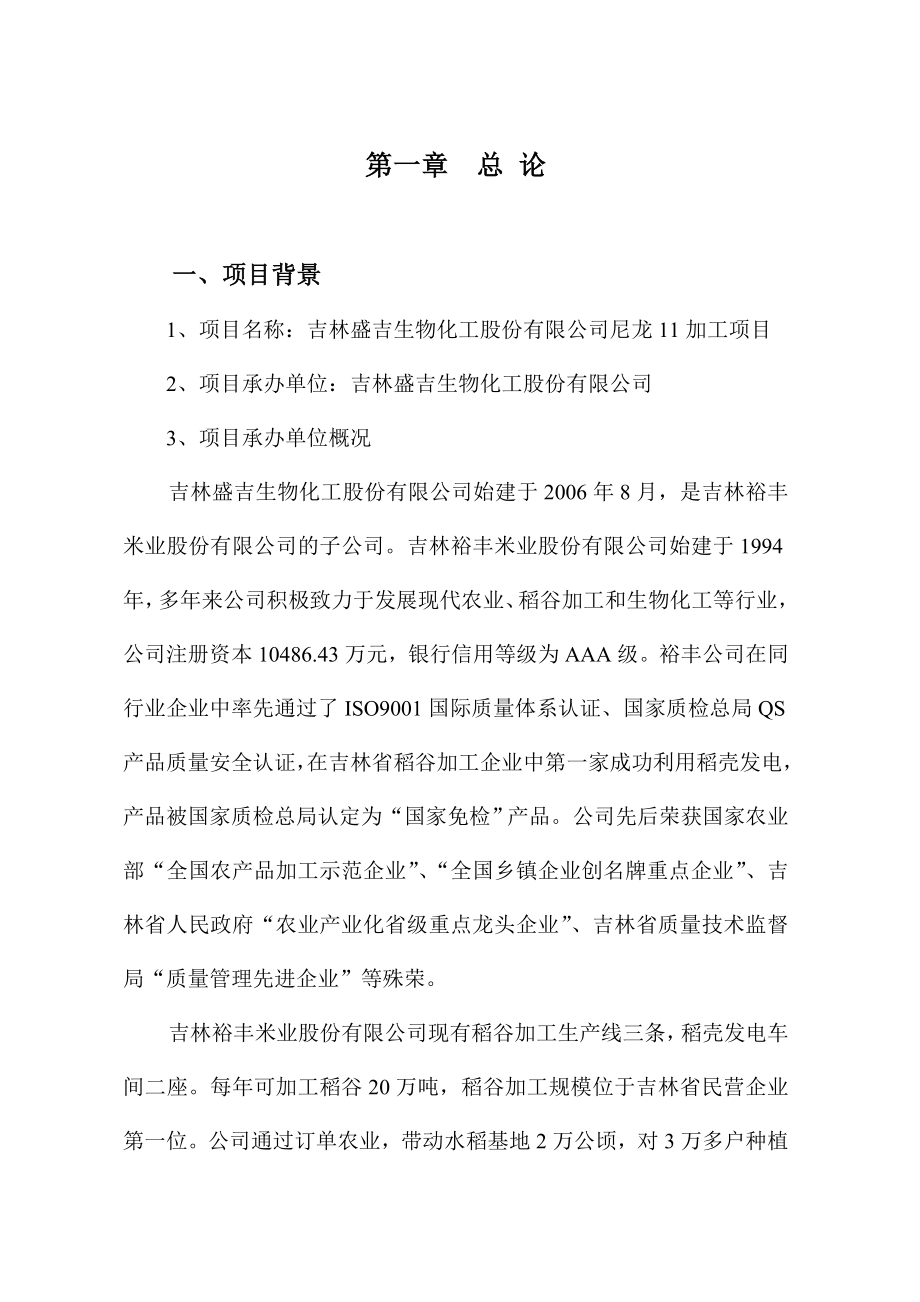 产400吨尼龙11树脂加工项目可行性研究报告.doc_第2页