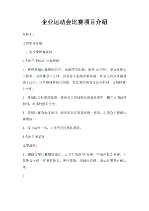 企业运动会比赛项目介绍.docx