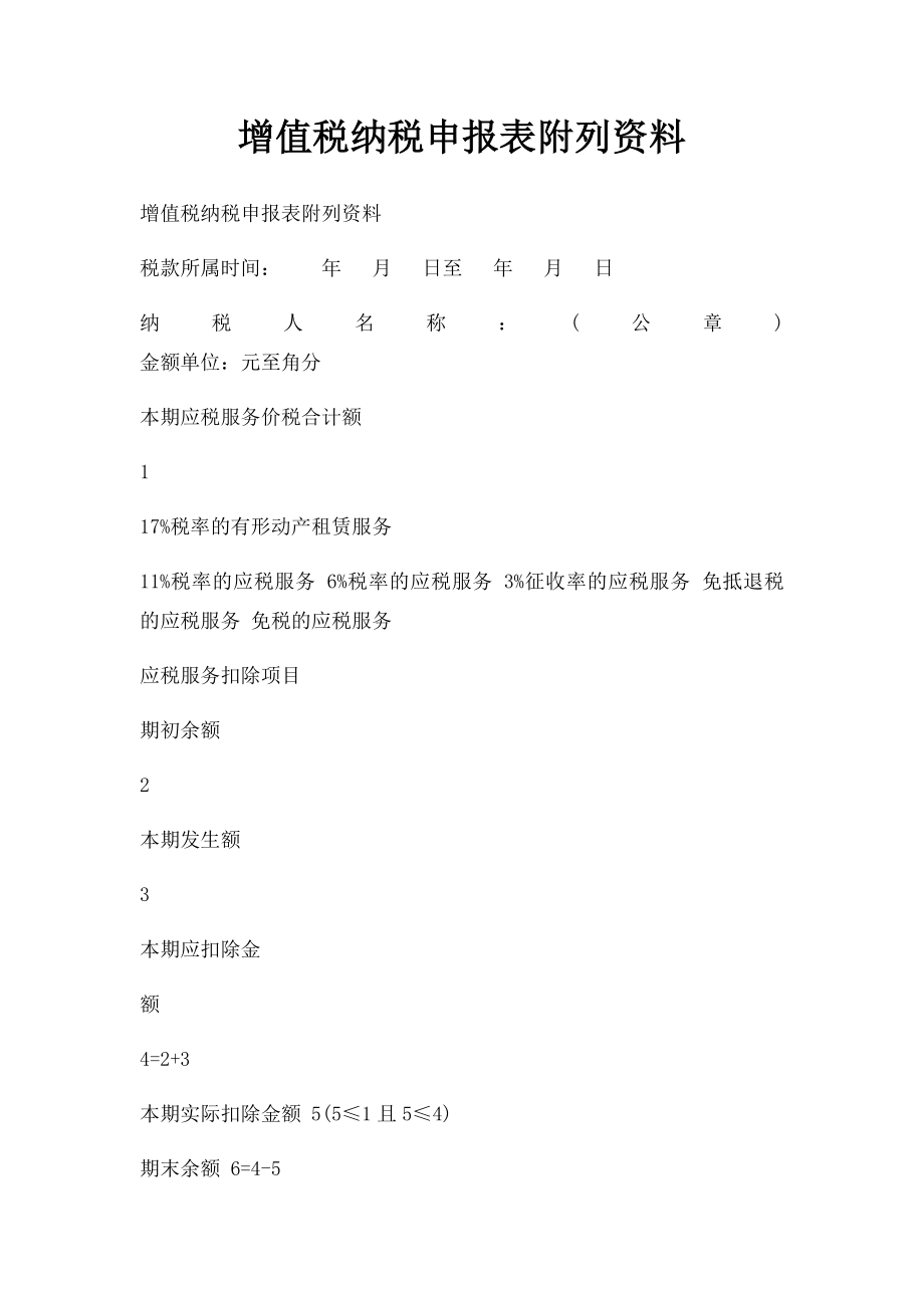 增值税纳税申报表附列资料(1).docx_第1页