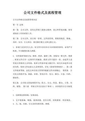 公司文件格式及流程管理.docx